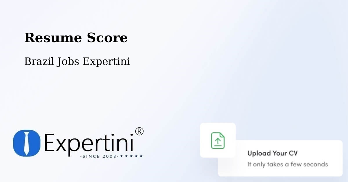 Resume Score & Job Description Match Tool – Nova Ibiá - Brazil Jobs Expertini
